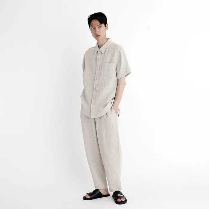 7115 By Szeki Signature Gauze Pocket Shirt Oatmeal