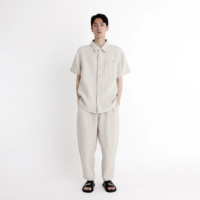 7115 By Szeki Signature Gauze Pocket Shirt Oatmeal