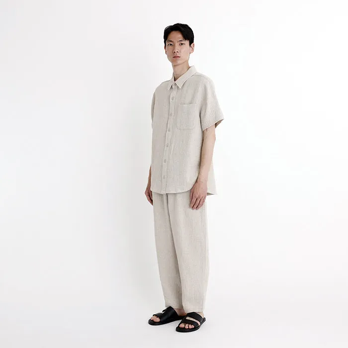 7115 By Szeki Signature Gauze Pocket Shirt Oatmeal