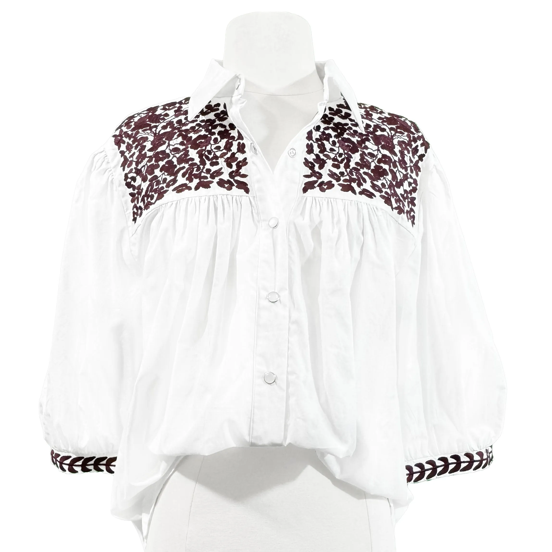 Aggie White + Maroon Cowgirl Blouse