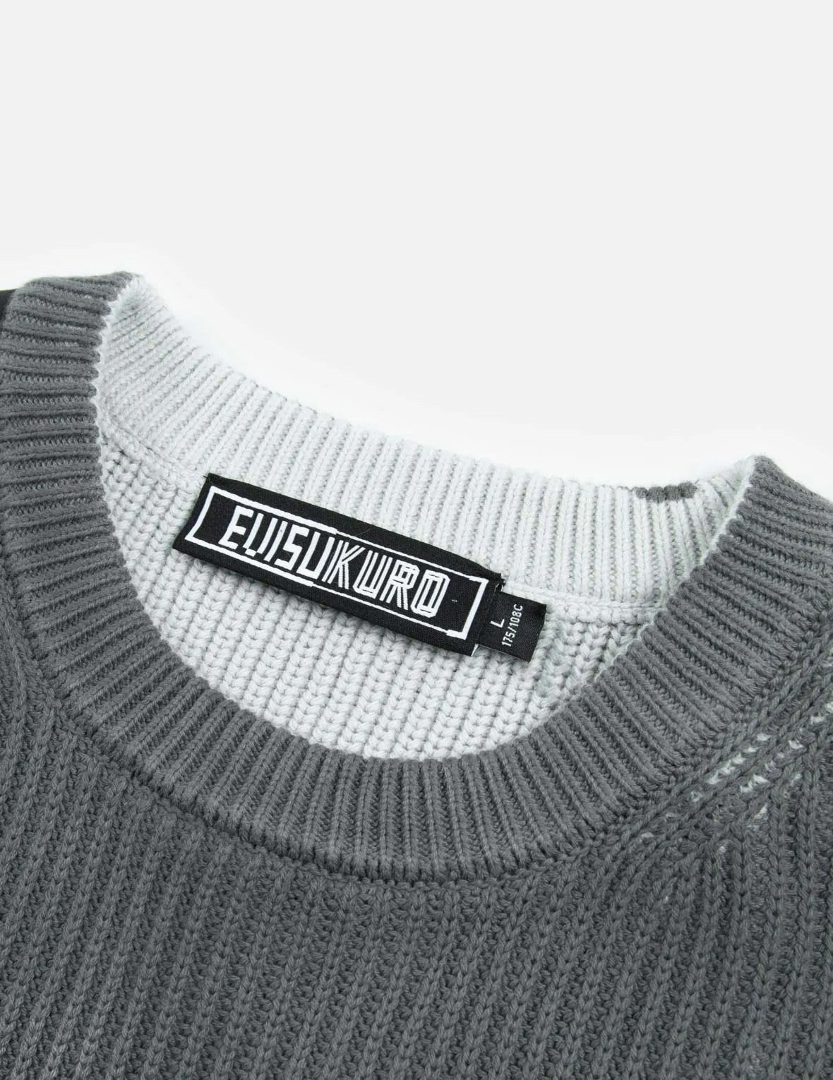 Allover Logo Printed Panel Oversized Sweater