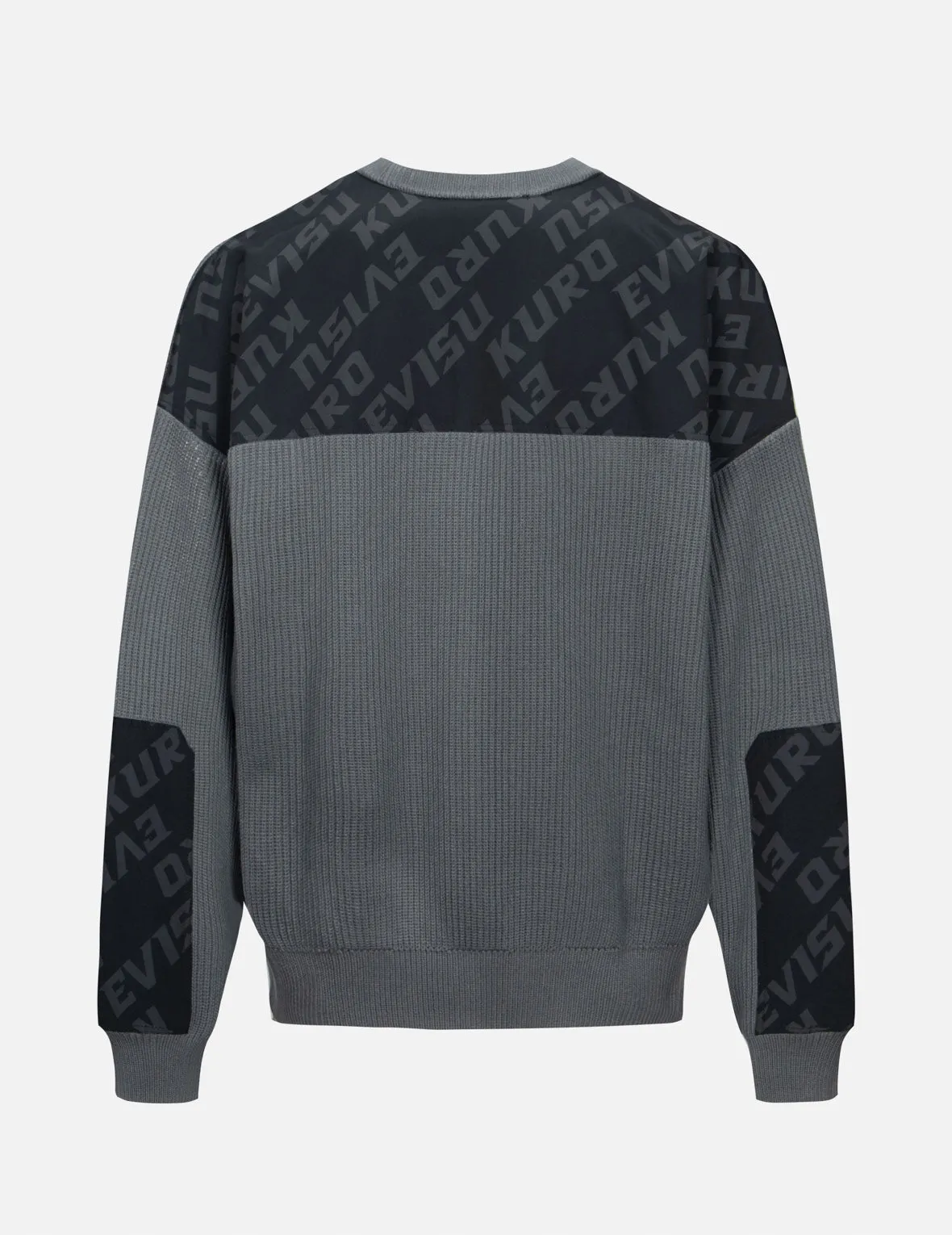 Allover Logo Printed Panel Oversized Sweater