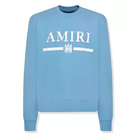 Amiri MA Bar Crewneck Carolina Blue Sweatshirt