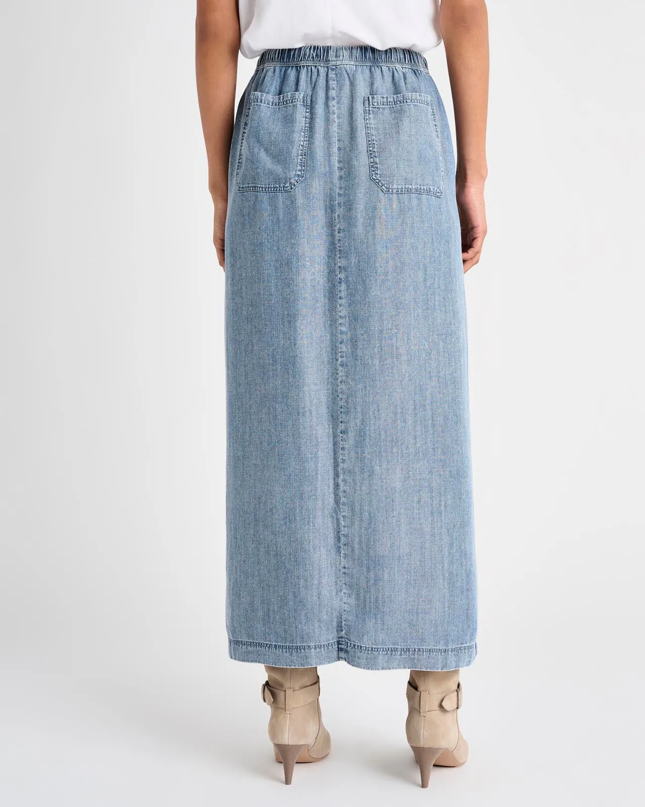 Angie Denim Maxi Skirt