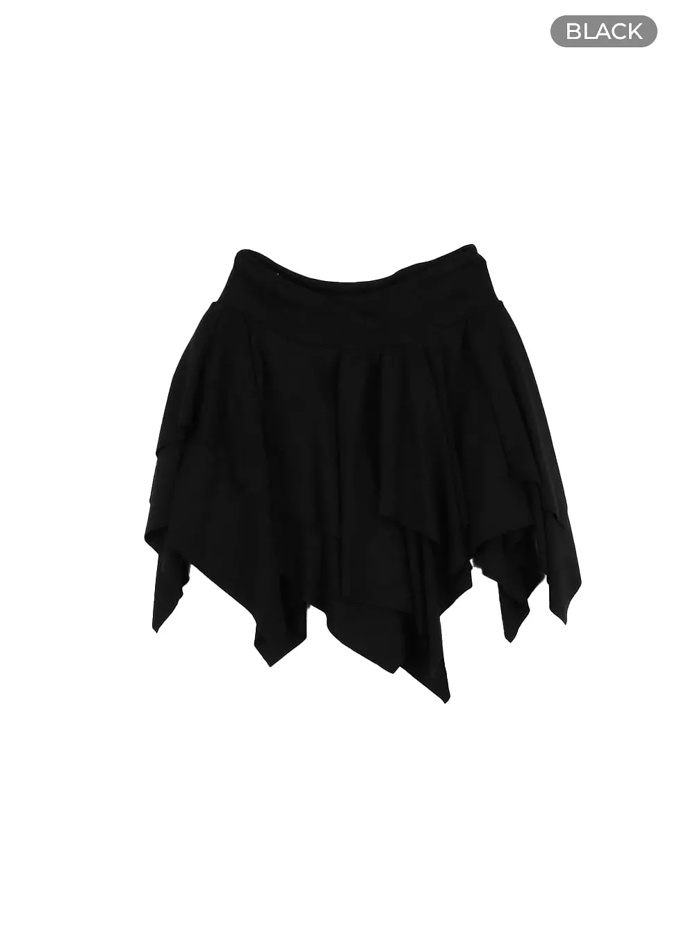 Asymmetrical Ruffle Mini Skirt IA417