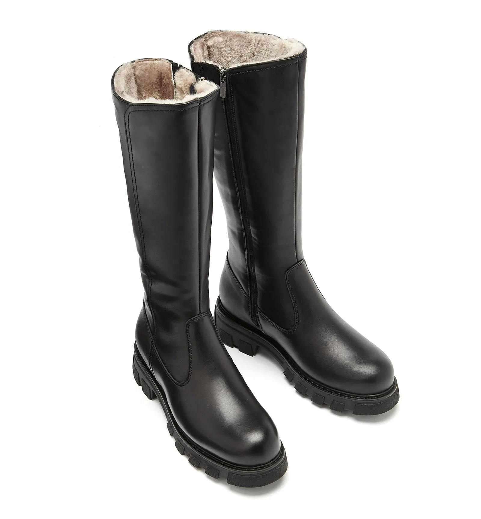 AXEL SHEARLING-LINED LEATHER BOOT