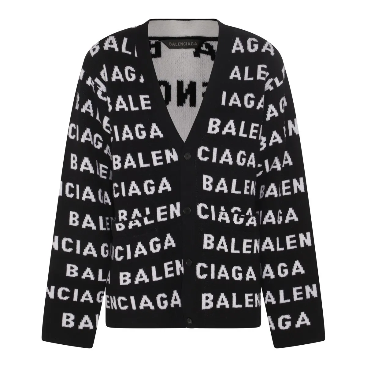 BALENCIAGA  |Casual Style Wool Long Sleeves Elegant Style Logo Cardigans