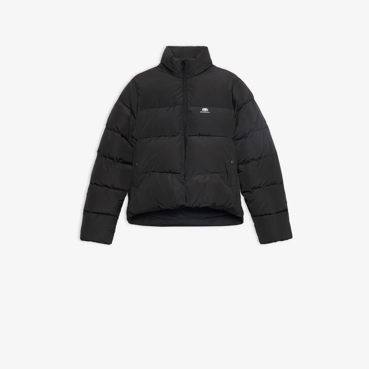 Balenciaga Womens C-Shape Puffer in Black