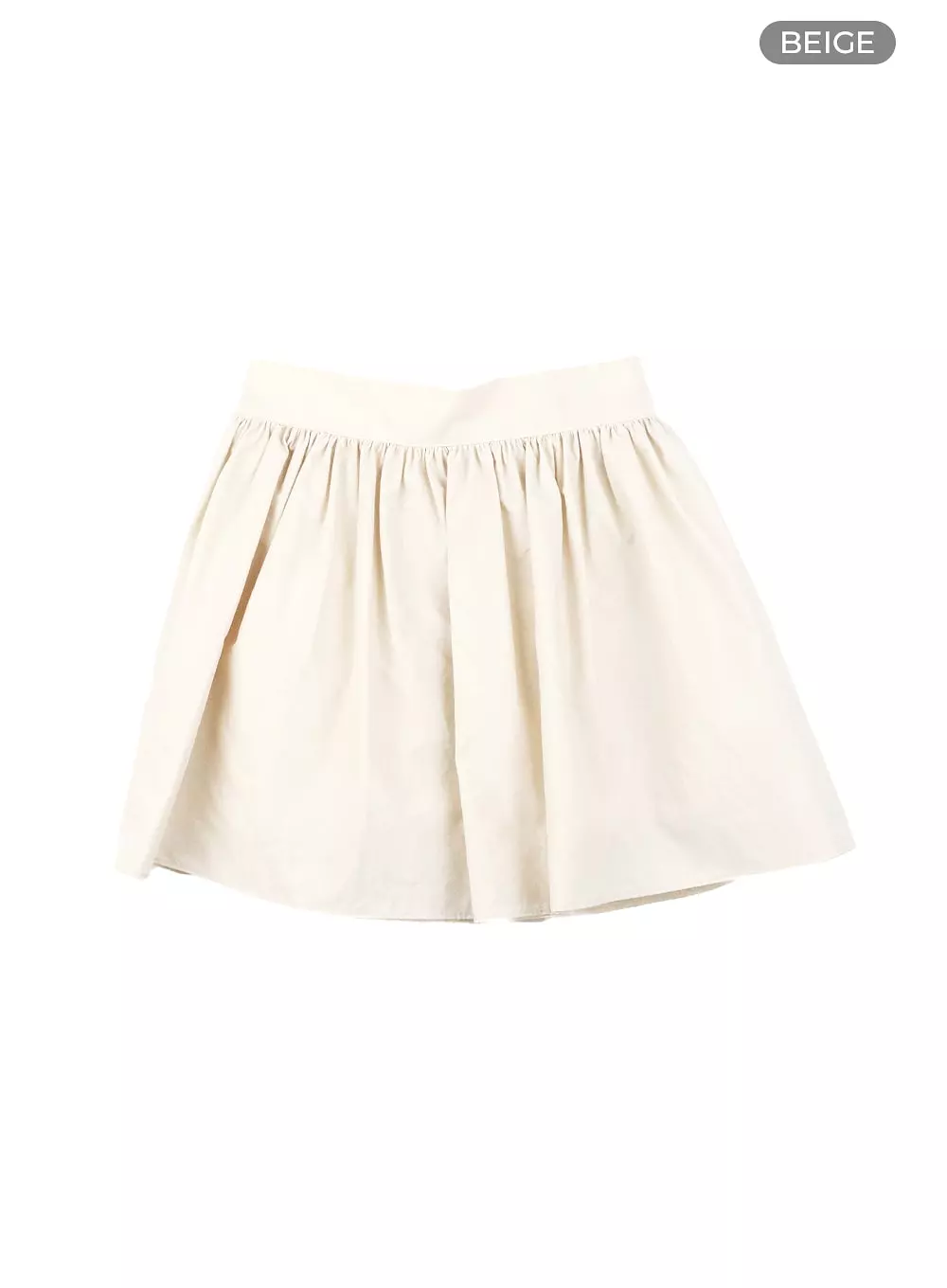 Banding Strap Cotton Mini Skirt OM425