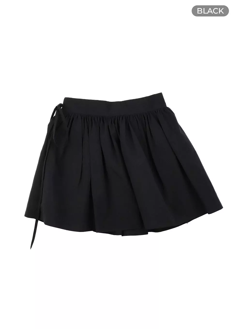 Banding Strap Cotton Mini Skirt OM425