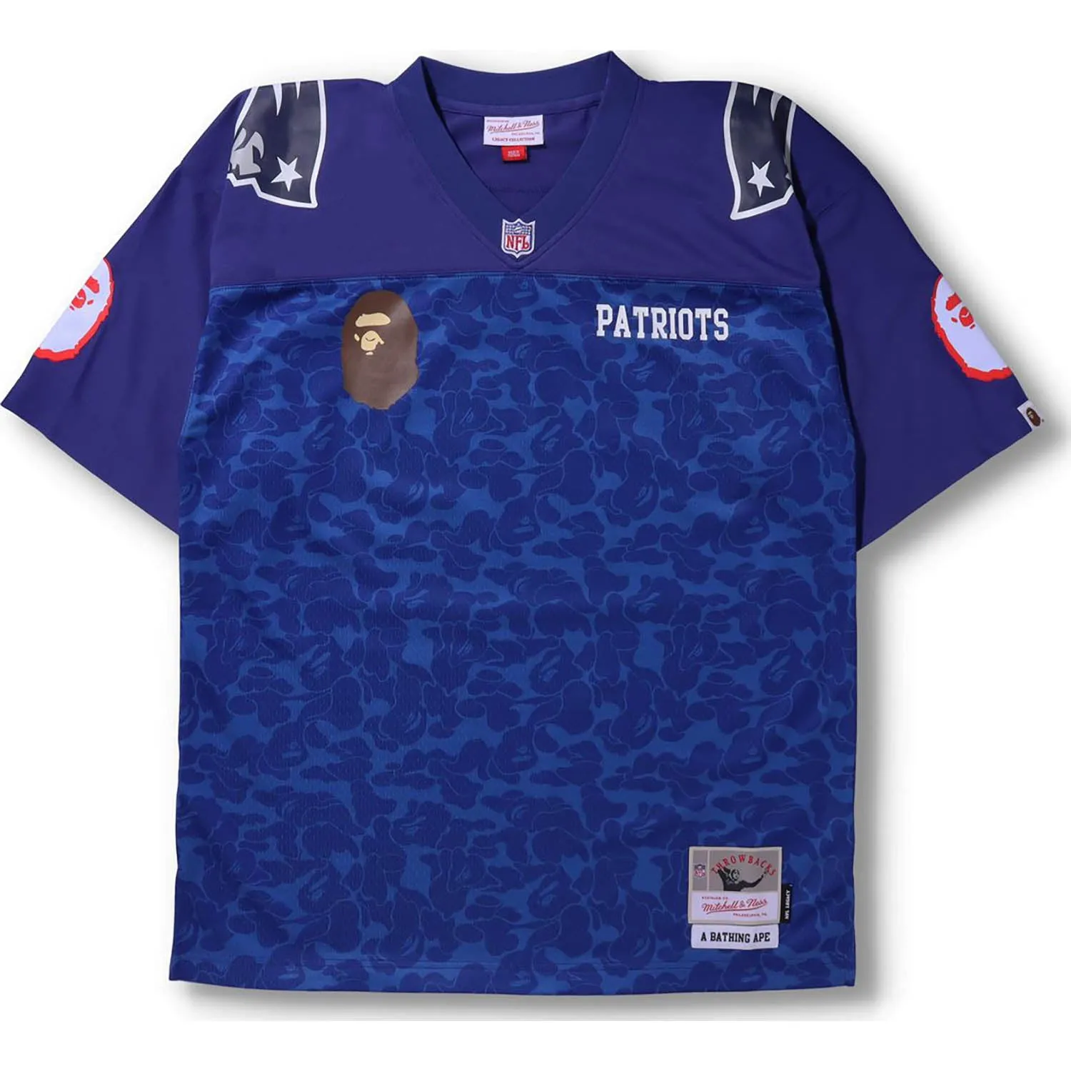 BAPE X MITCHELL & NESS NFL NEW ENGLAND PATRIOTS LEGACY JERSEY MENS