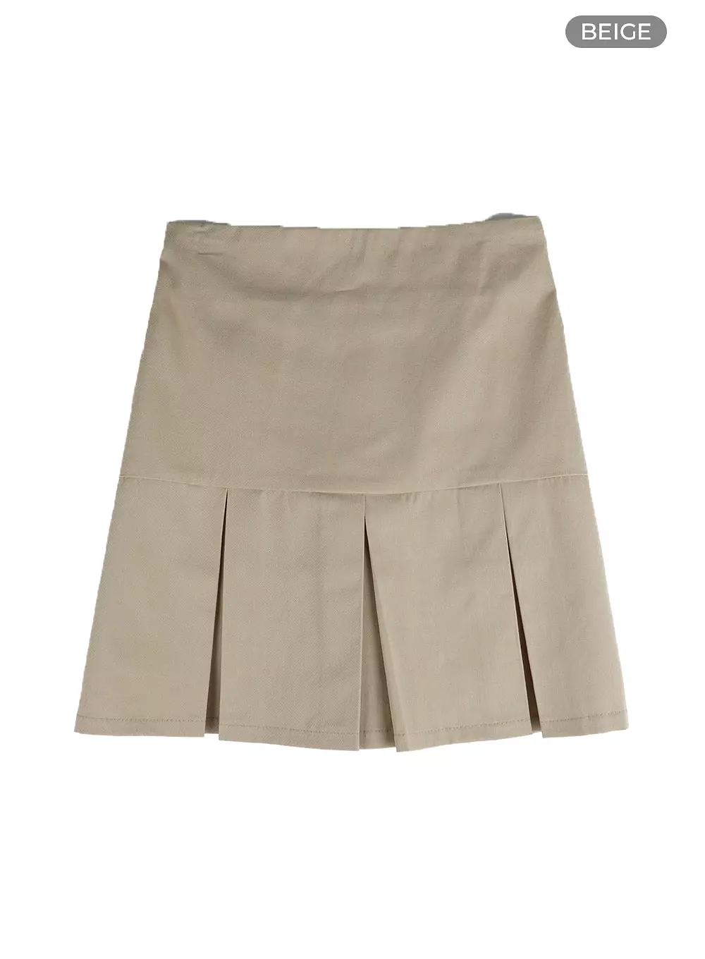 Basic Cotton Pleated Mini Skirt IM406