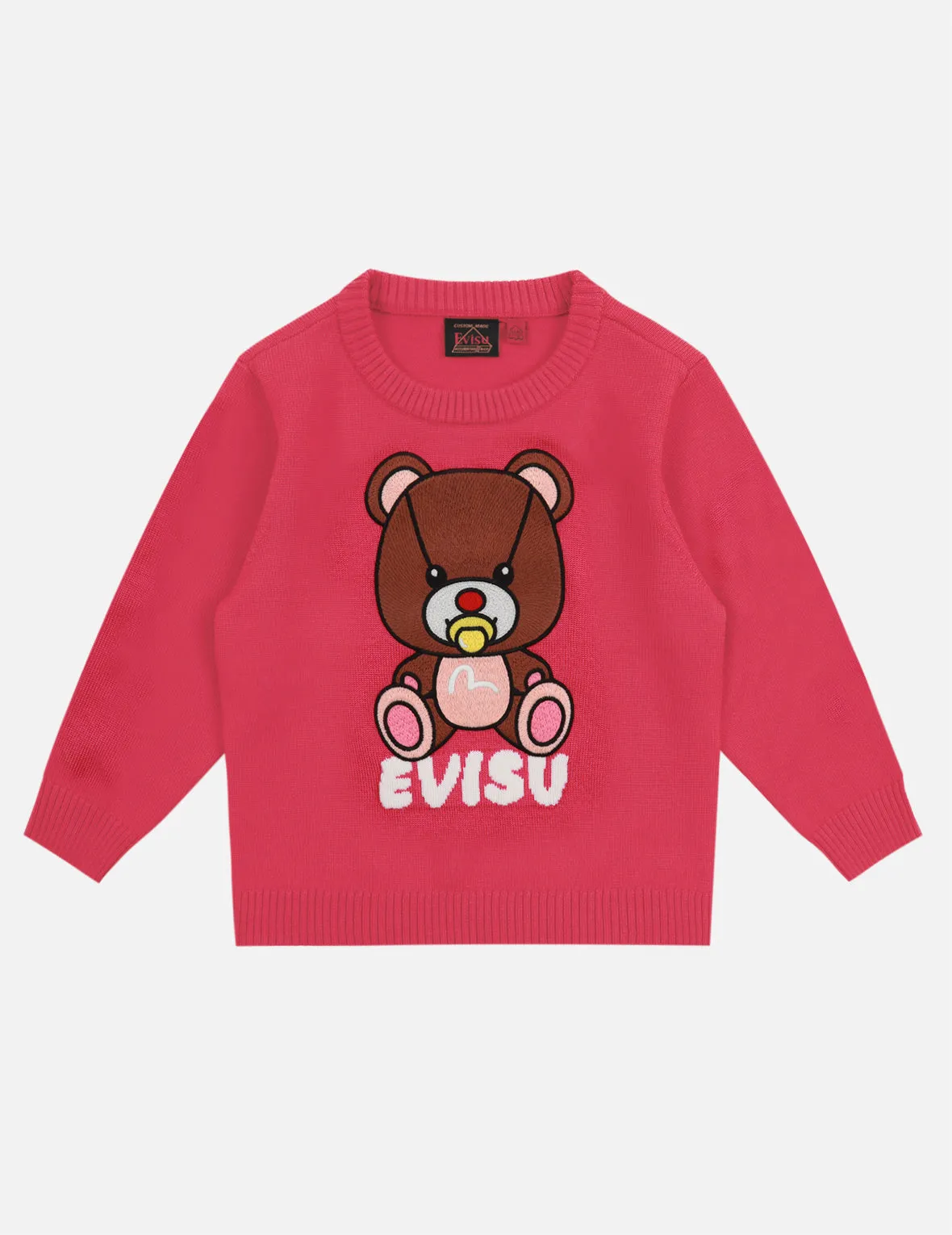 Bear Appliqué Knitted Sweater