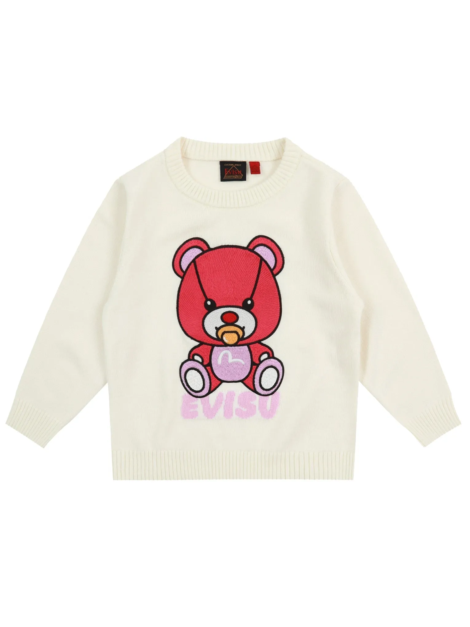 Bear Appliqué Knitted Sweater