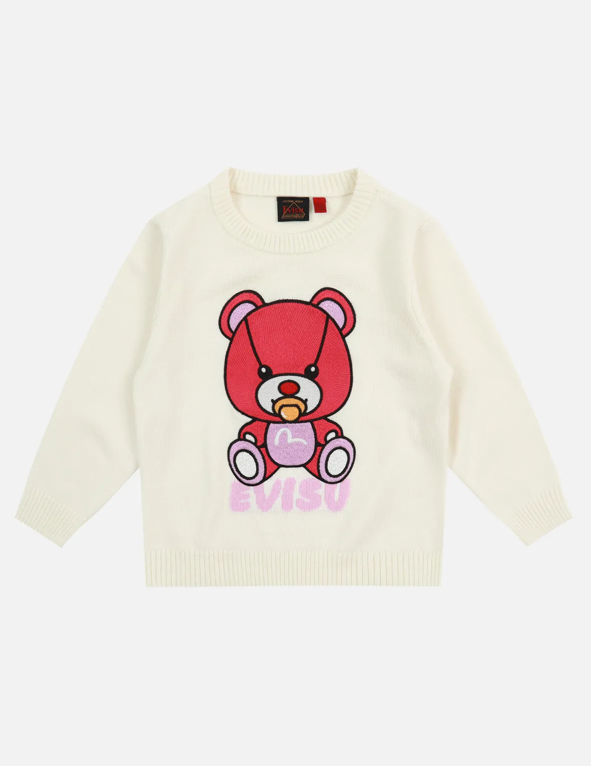 Bear Appliqué Knitted Sweater