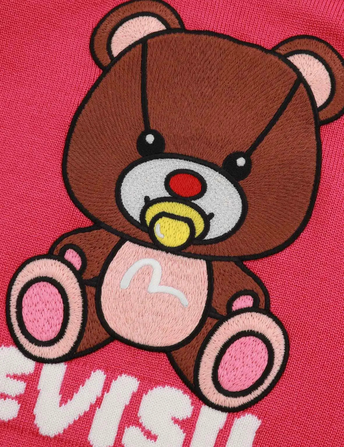 Bear Appliqué Knitted Sweater