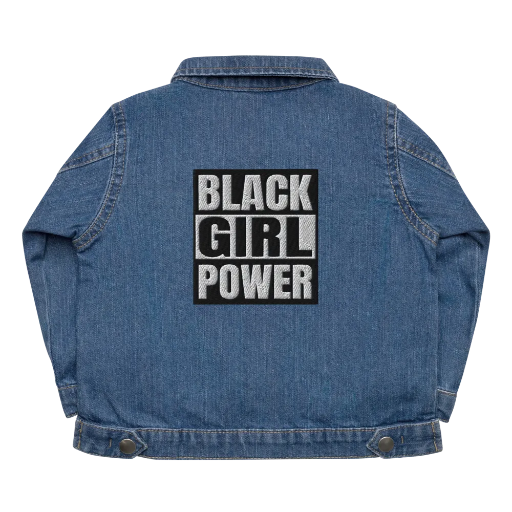 Black Girl Power Baby Organic Denim Jacket