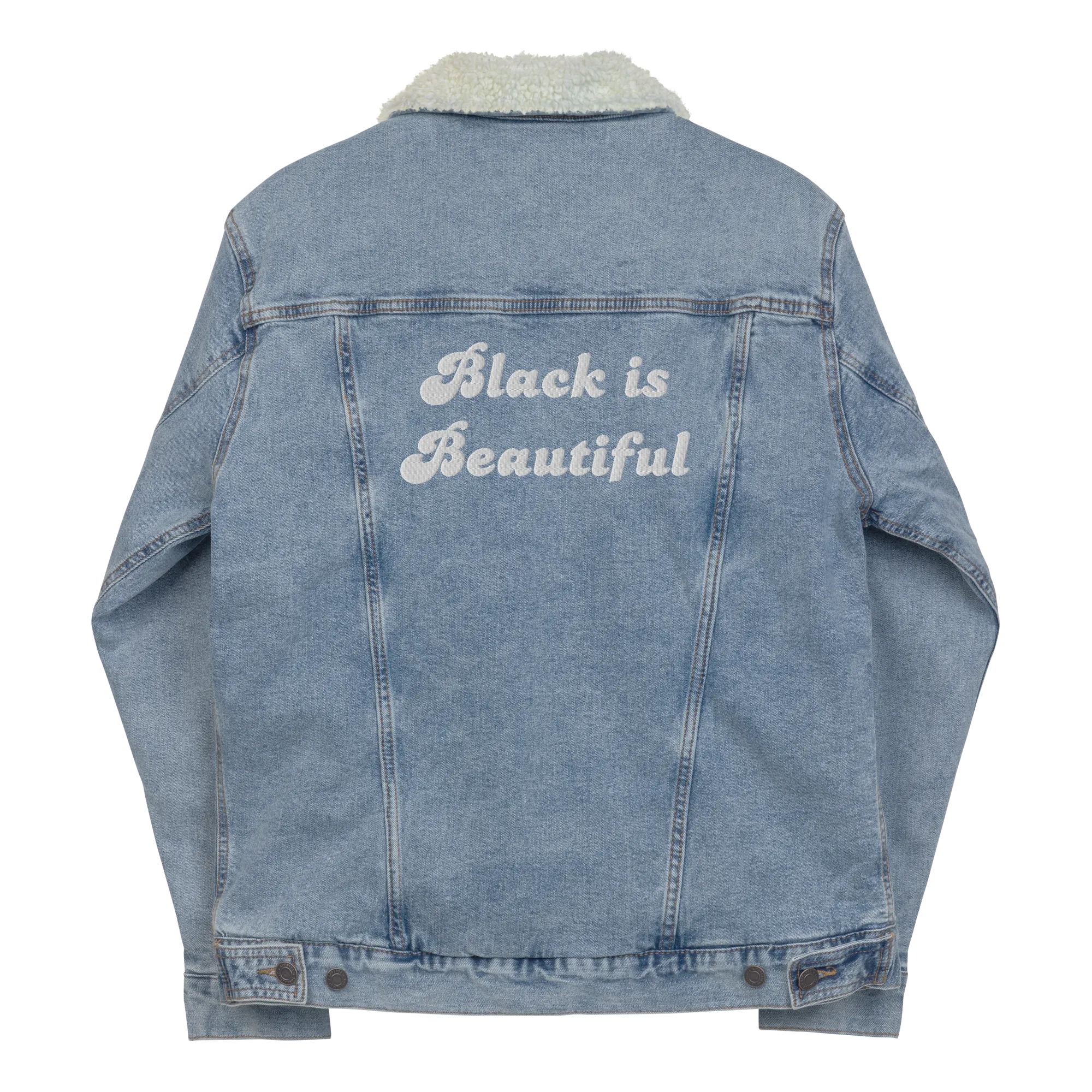 Black Is Beautiful Sherpa Denim Jacket