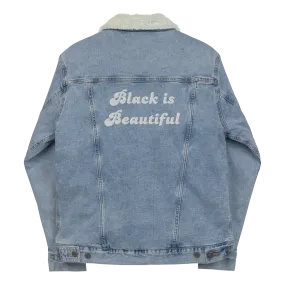 Black Is Beautiful Sherpa Denim Jacket