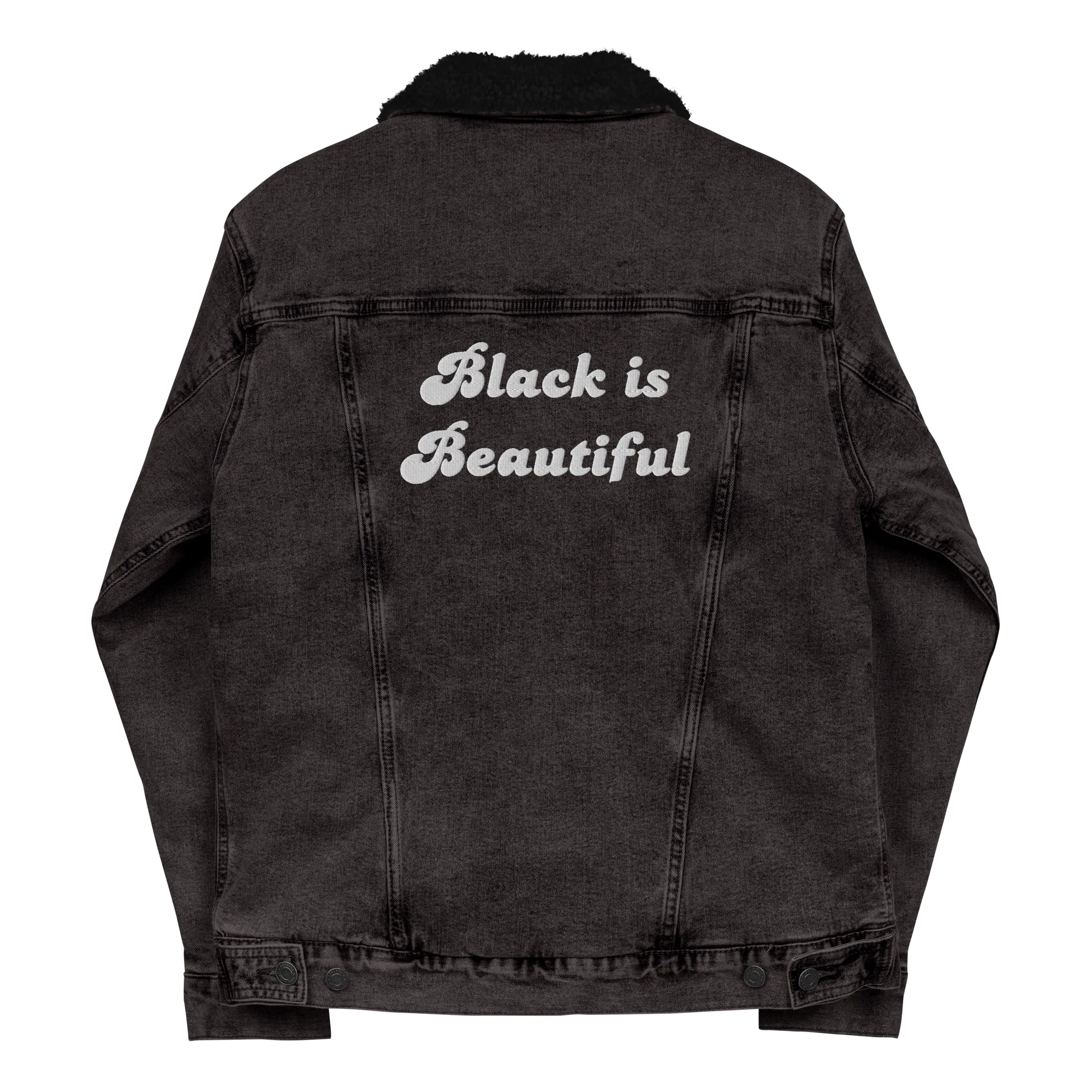 Black Is Beautiful Sherpa Denim Jacket