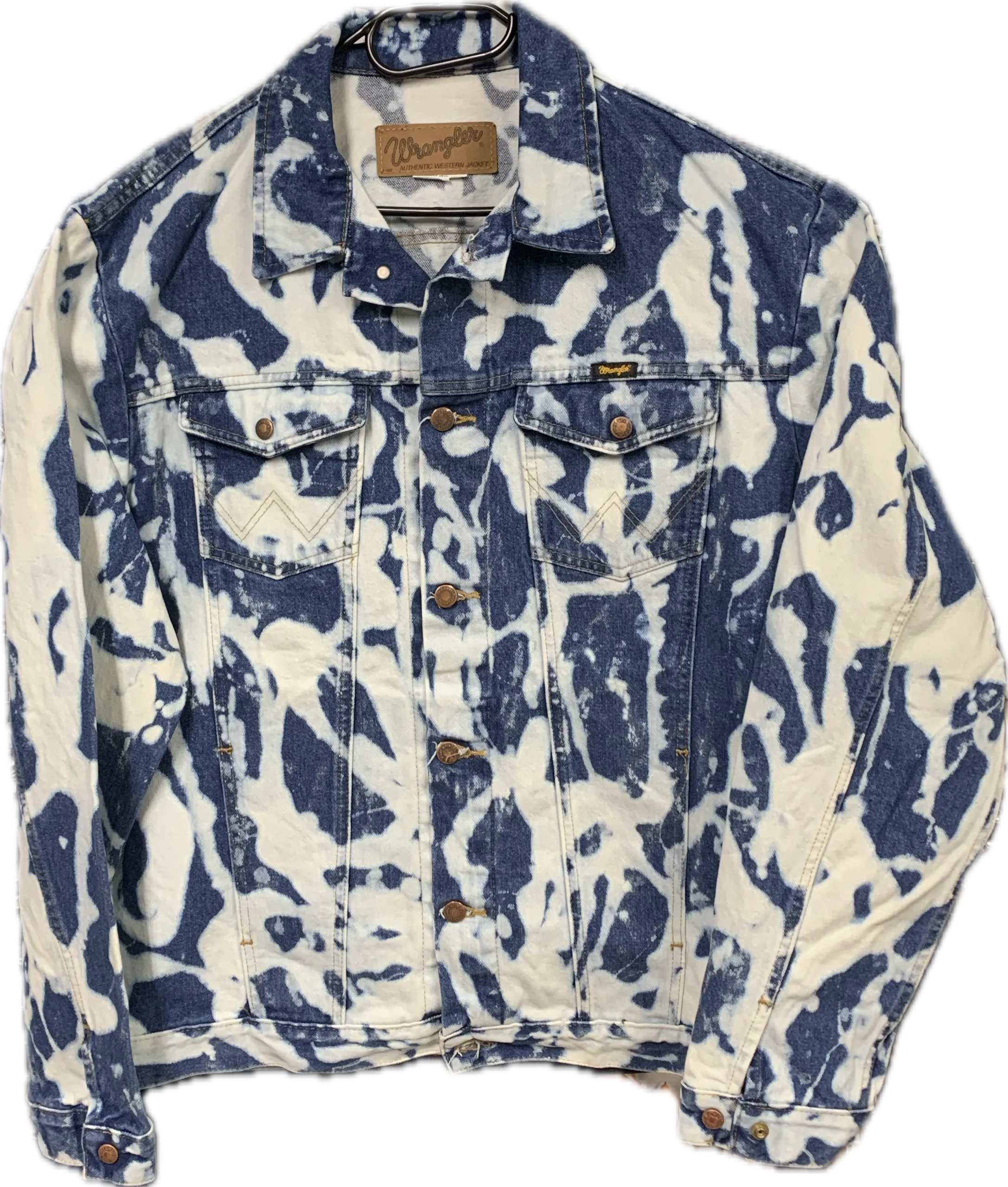 Bleached denim jacket Wrangler XL