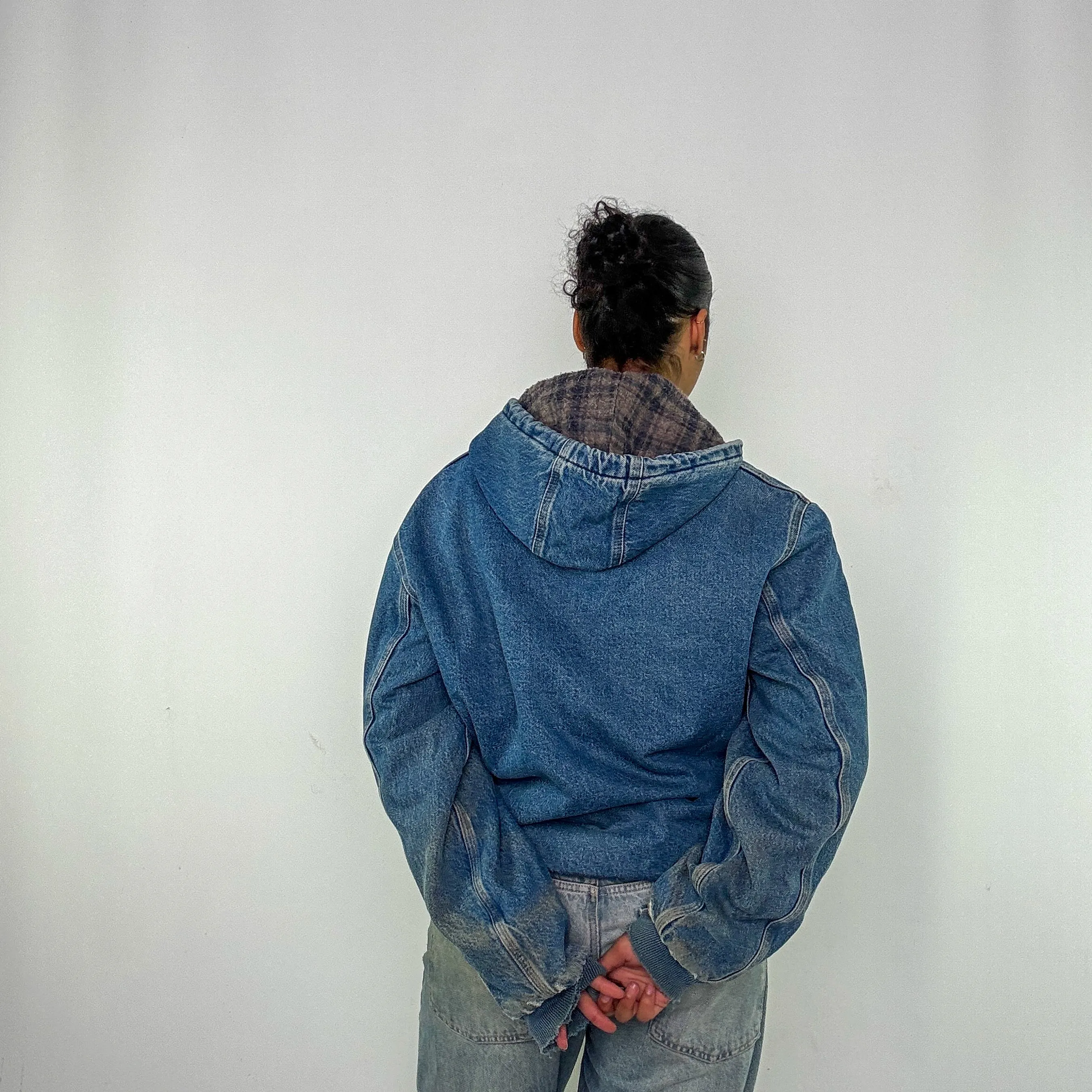 Blue 90s Carhartt Active Denim Workwear Jacket (M)