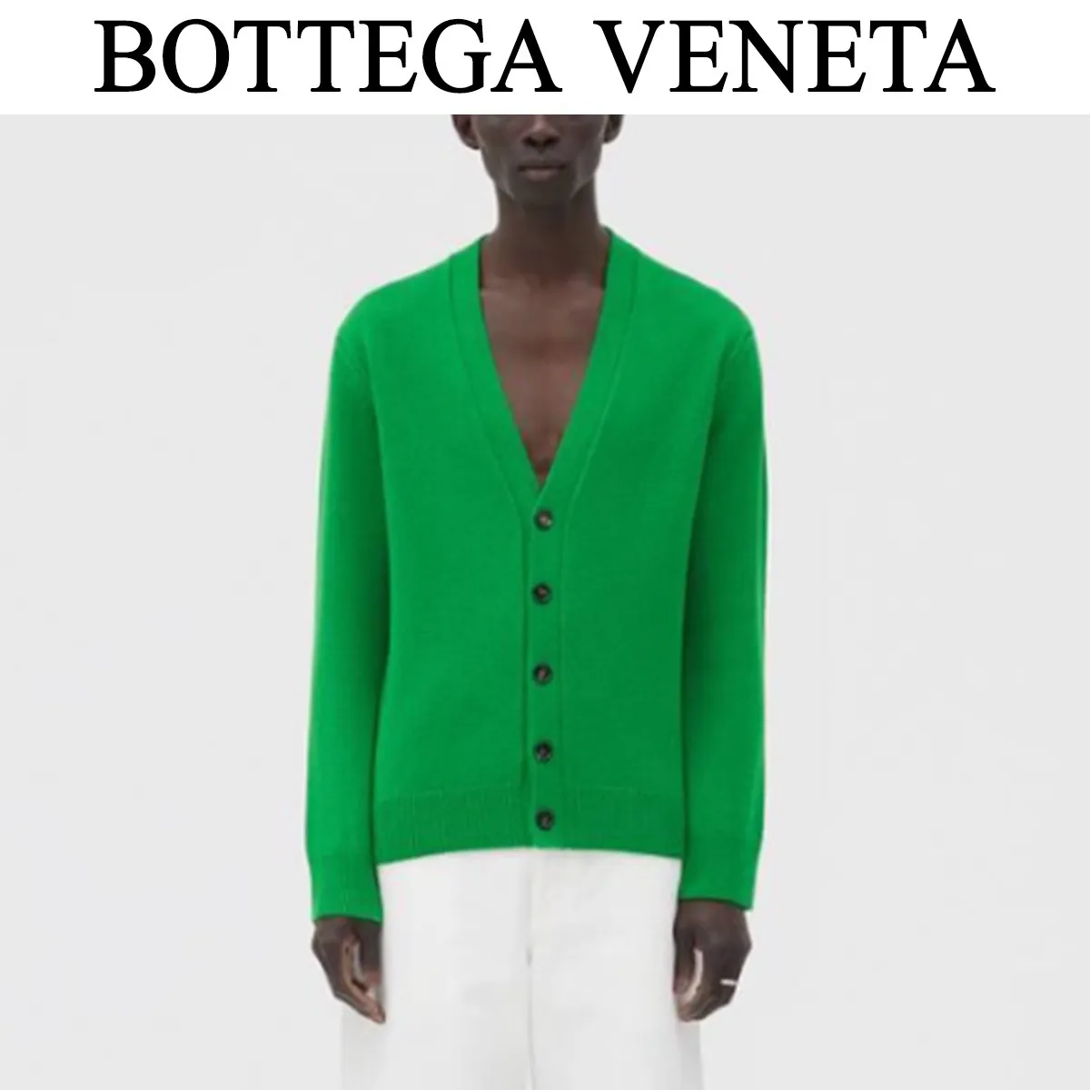 BOTTEGA VENETA  |Wool Plain Front Button Outlet Cardigans