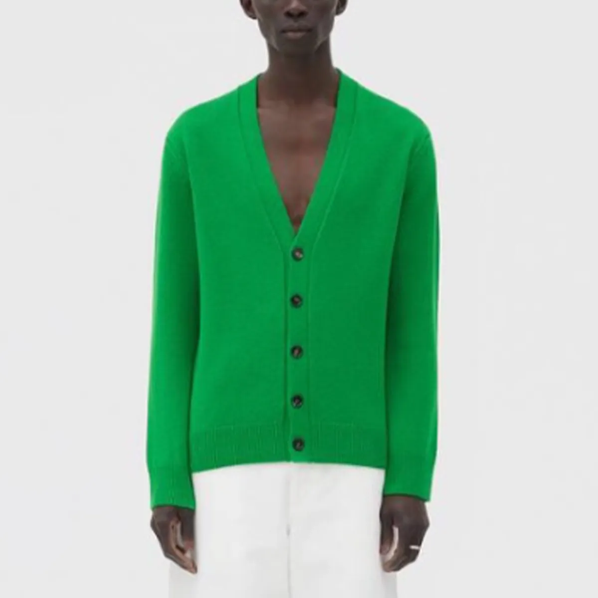 BOTTEGA VENETA  |Wool Plain Front Button Outlet Cardigans