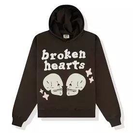 Broken Planet Broken Hearts Dark Brown Hoodie