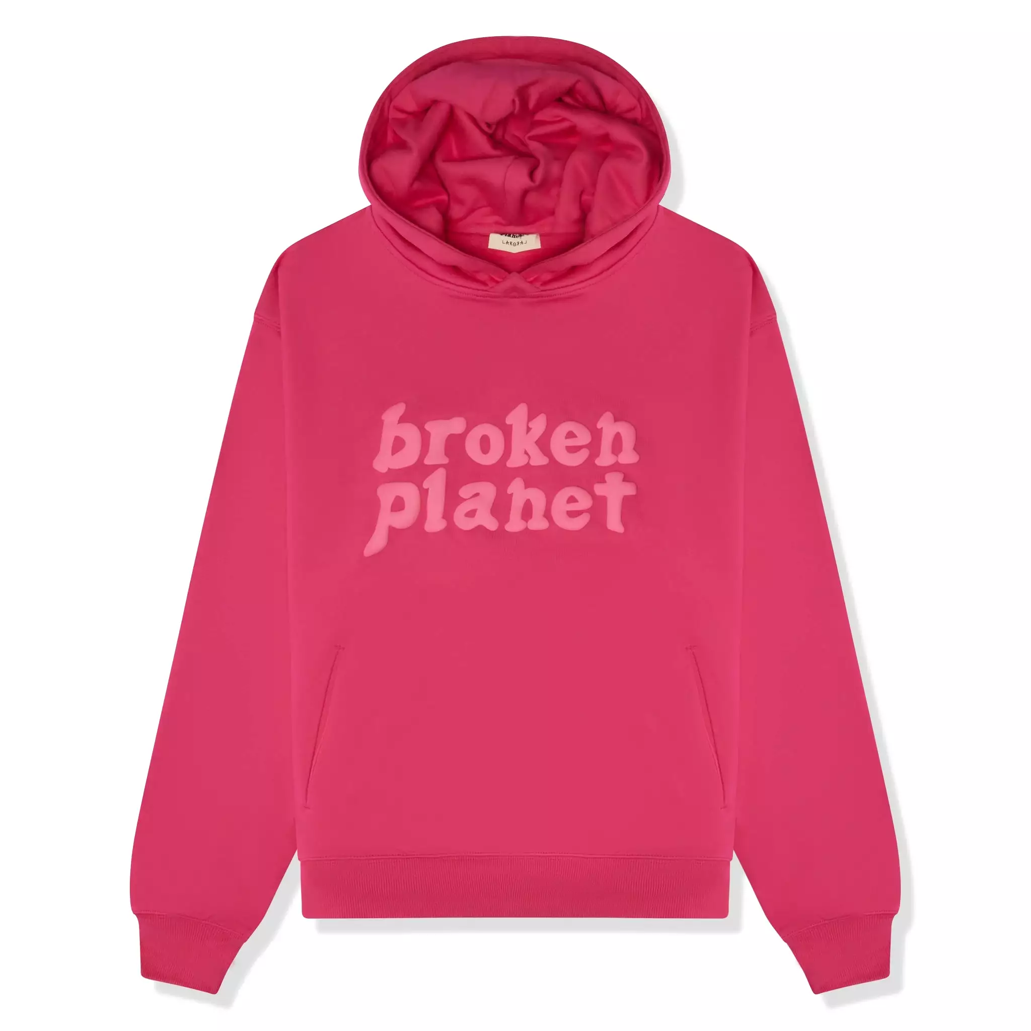 Broken Planet Monochrome Fuchsia Pink Hoodie