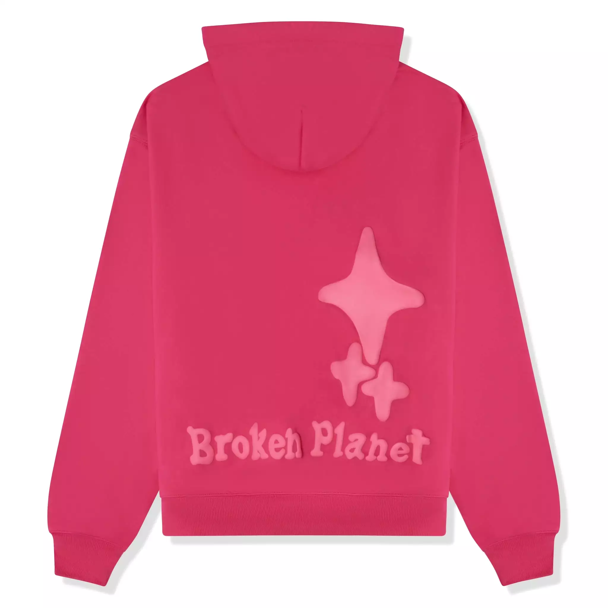 Broken Planet Monochrome Fuchsia Pink Hoodie