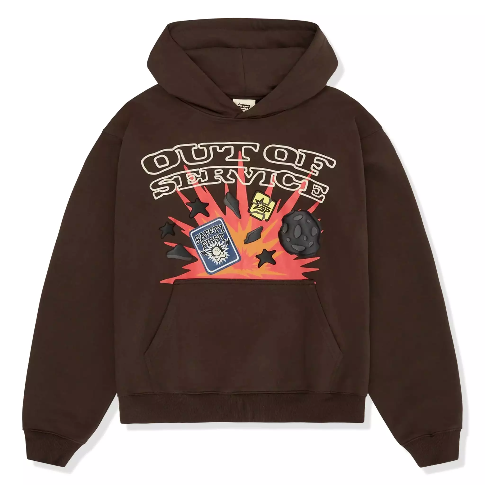 Broken Planet Out Of Service Mocha Brown Hoodie