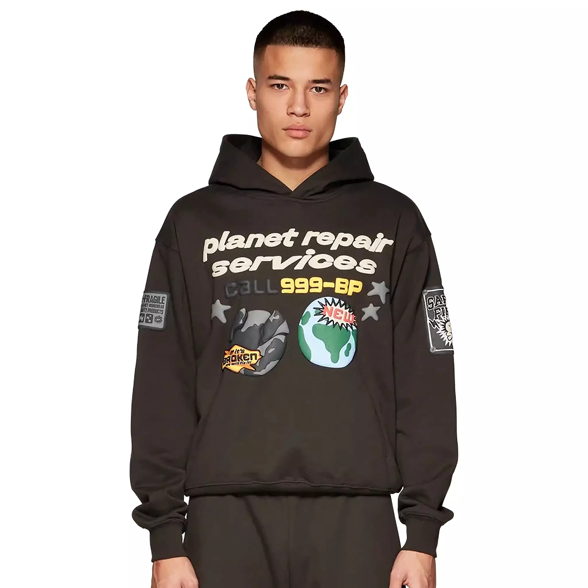 Broken Planet Repair Services Soot Black Hoodie