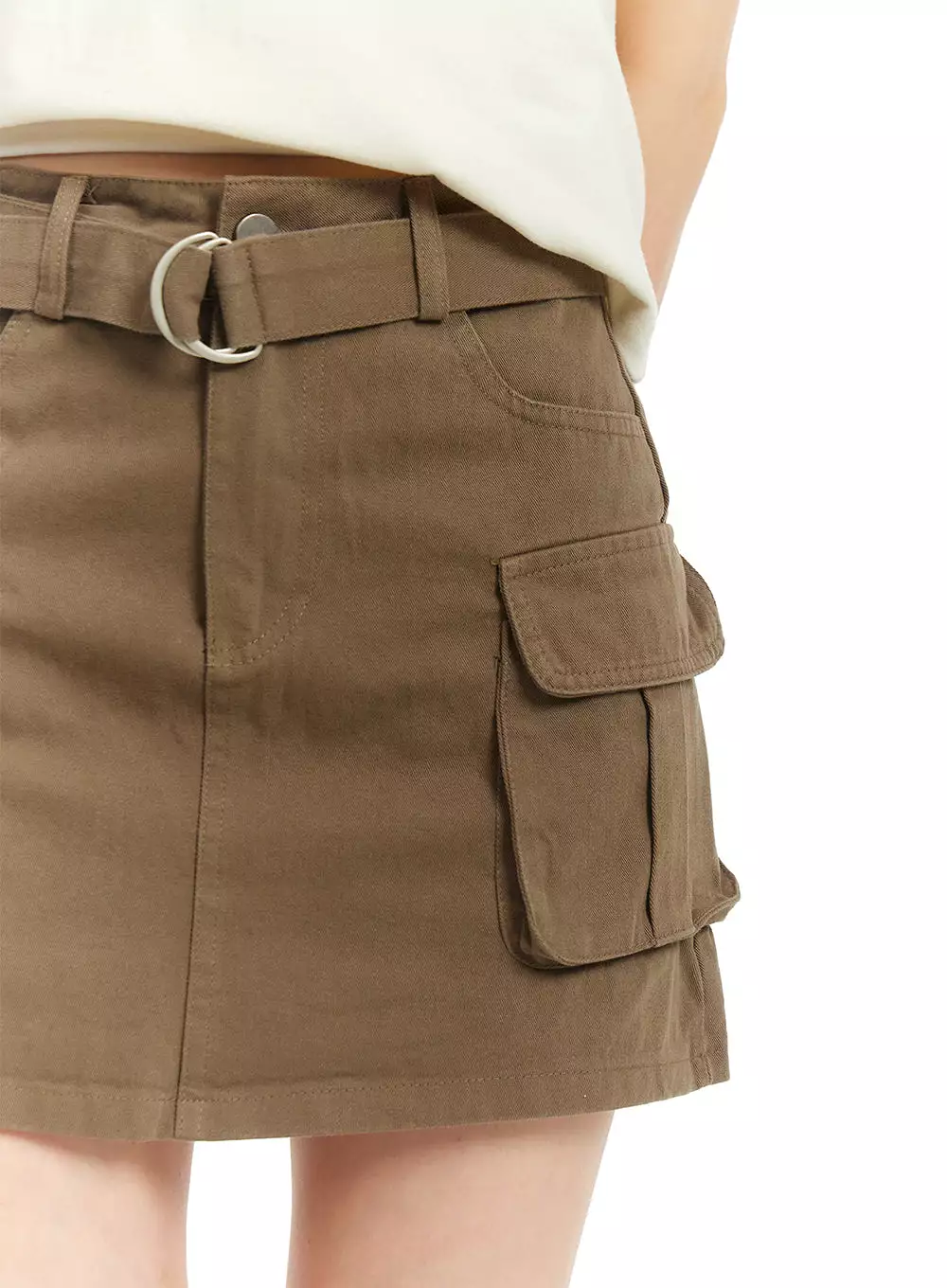 Cargo Mini Skirt with Belt OF427