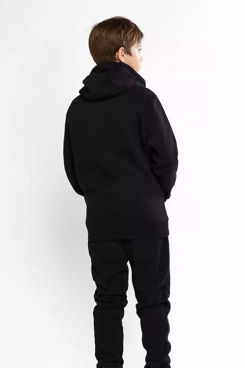 CHAMPION JUNIOR SCRIPT BLACK HOODIE