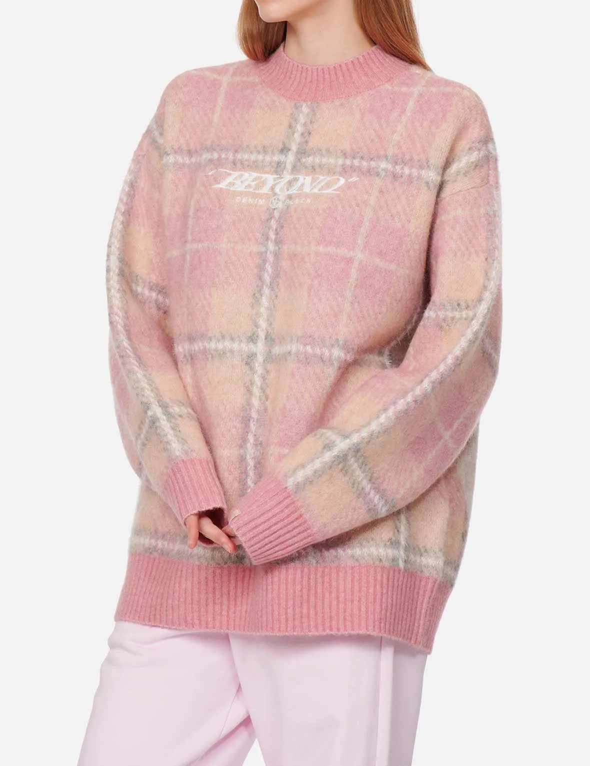 Checked Knitted Sweater