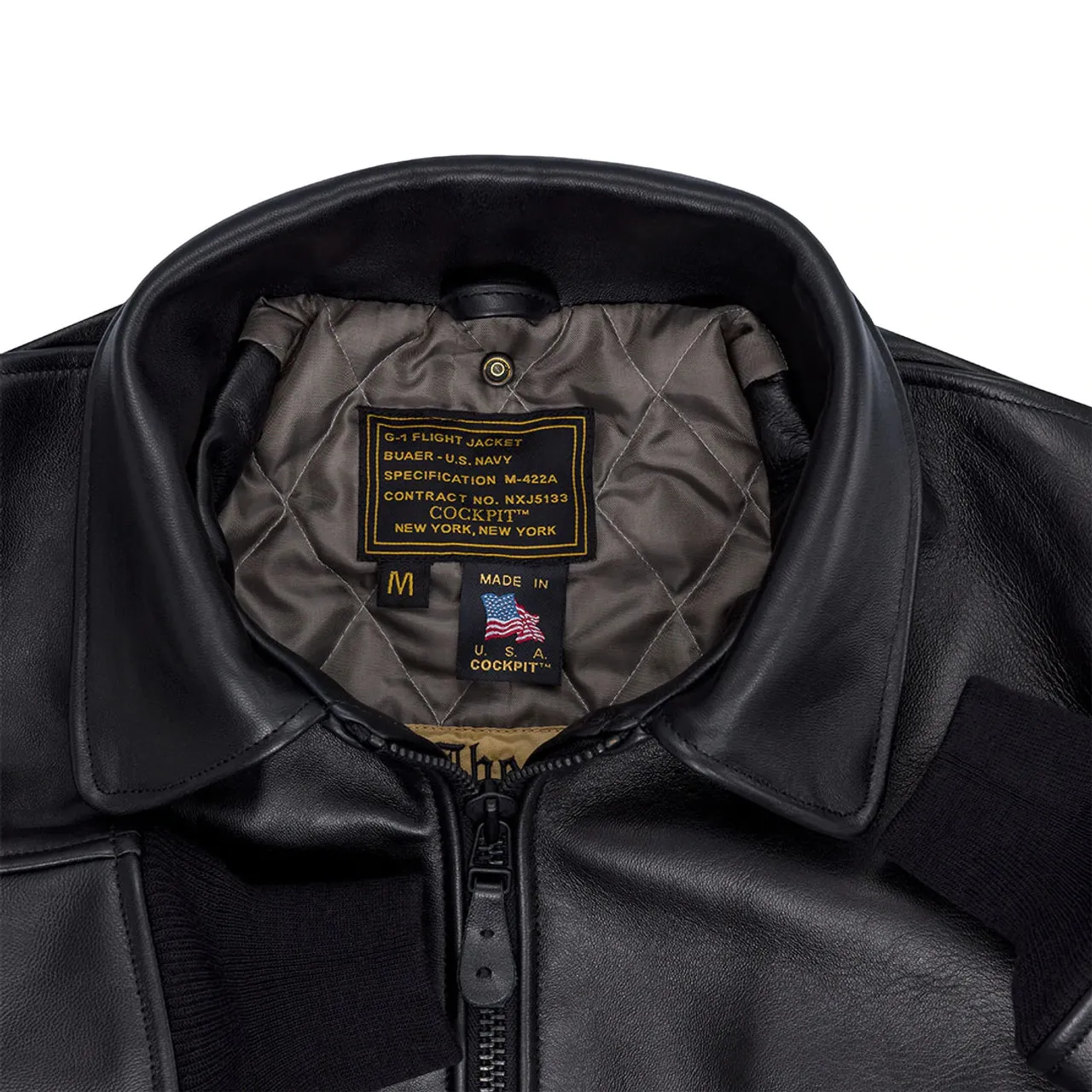 Cockpit USA U.S. Navy Lambskin G-1 Flight Jacket USA Made