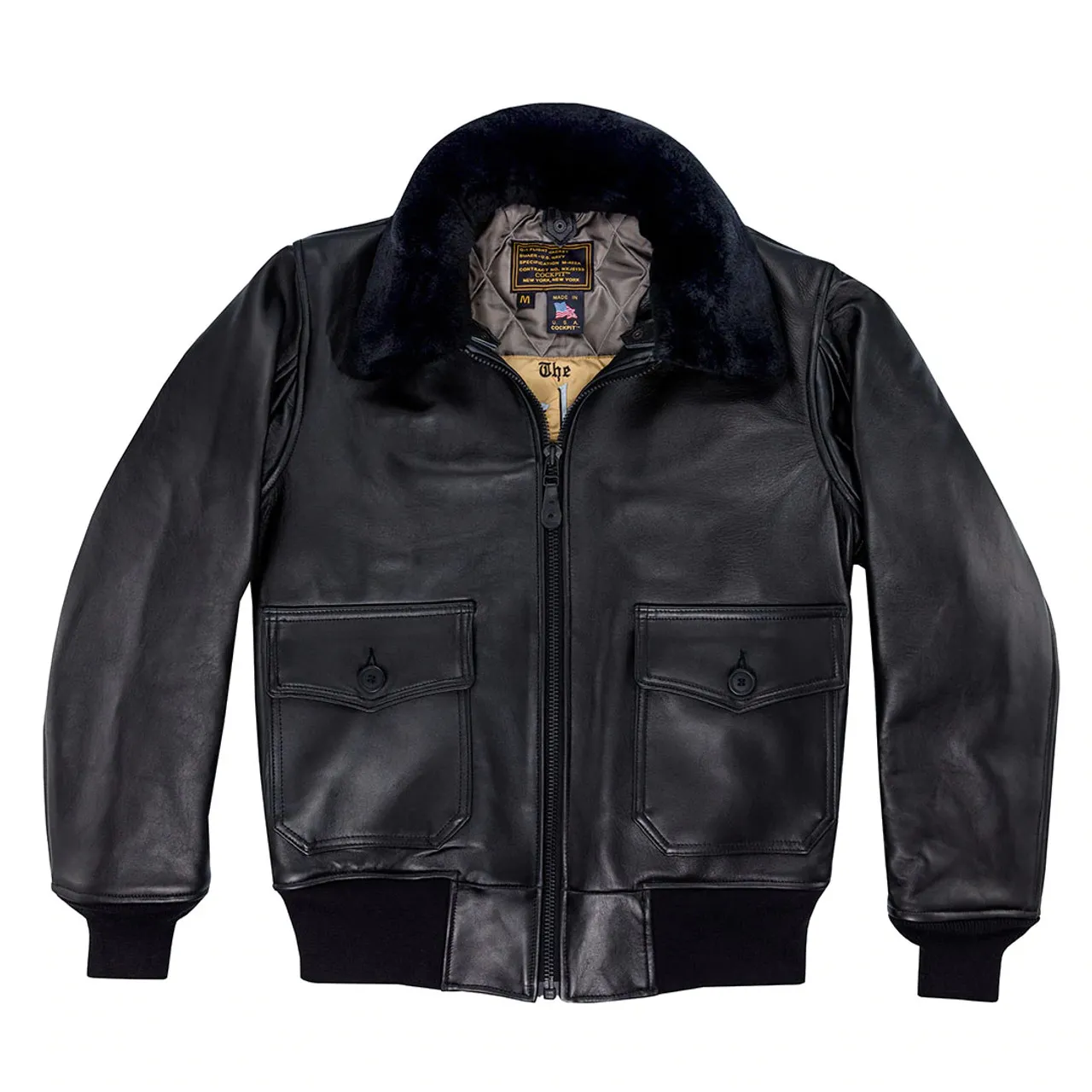 Cockpit USA U.S. Navy Lambskin G-1 Flight Jacket USA Made