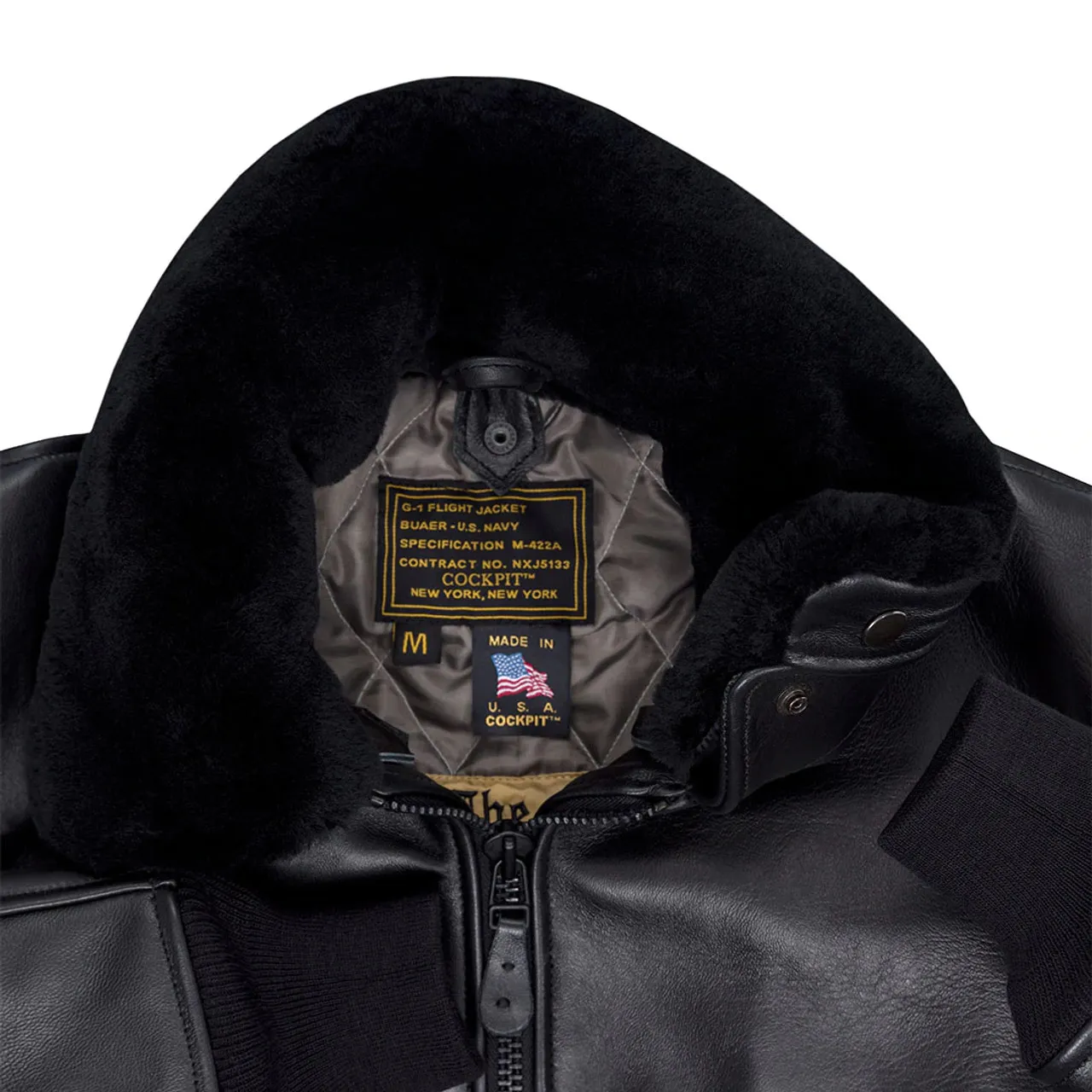 Cockpit USA U.S. Navy Lambskin G-1 Flight Jacket USA Made