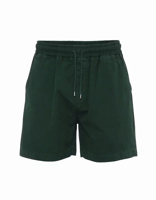 Colorful Twill Shorts Hunter green