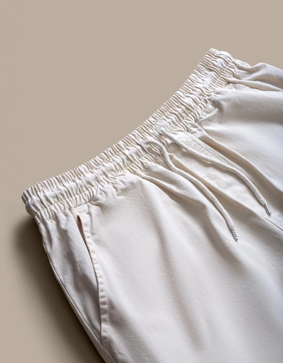 Colorful Twill Shorts Ivory White