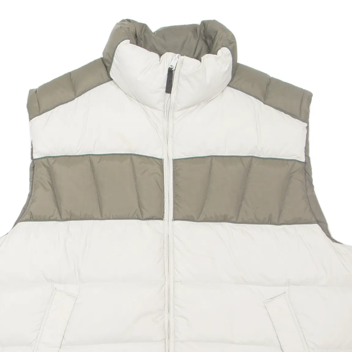 COLUMBIA Mens Puffer Gilet Cream Nylon XL