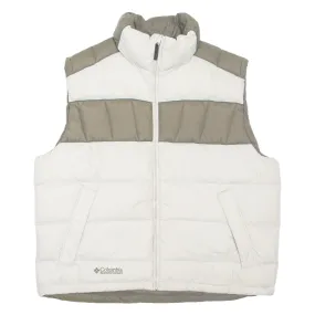 COLUMBIA Mens Puffer Gilet Cream Nylon XL