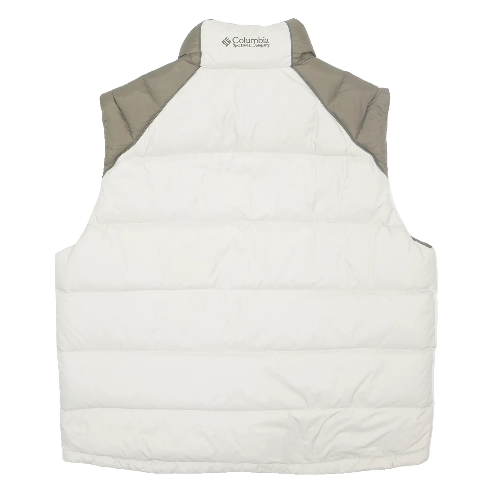 COLUMBIA Mens Puffer Gilet Cream Nylon XL