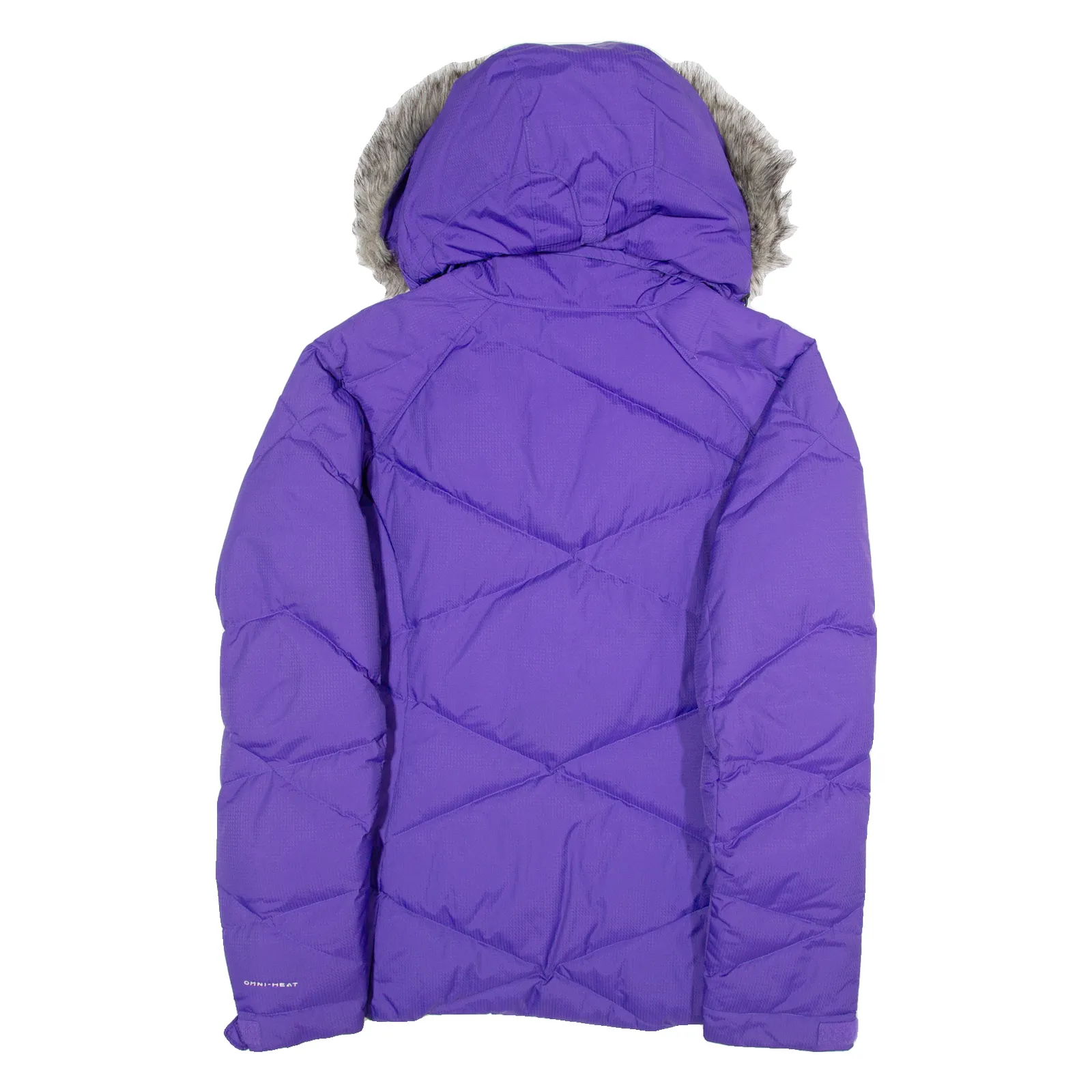 COLUMBIA Omni Heat Womens Puffer Jacket Purple Hooded L