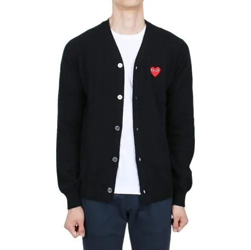 COMME des GARCONS  |Heart Wool Logo Designers Cardigans