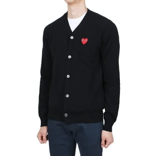 COMME des GARCONS  |Heart Wool Logo Designers Cardigans