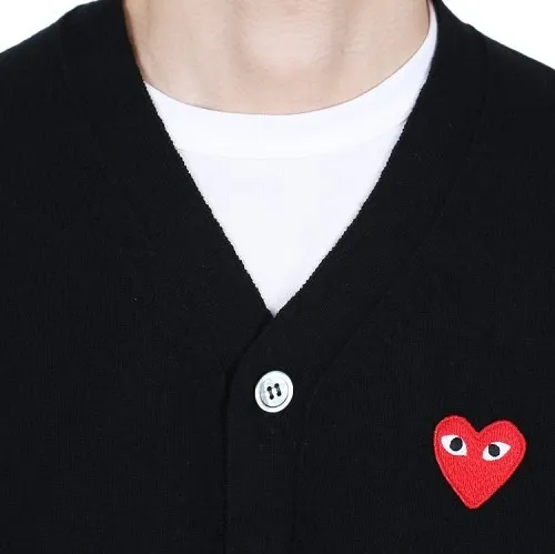 COMME des GARCONS  |Heart Wool Logo Designers Cardigans