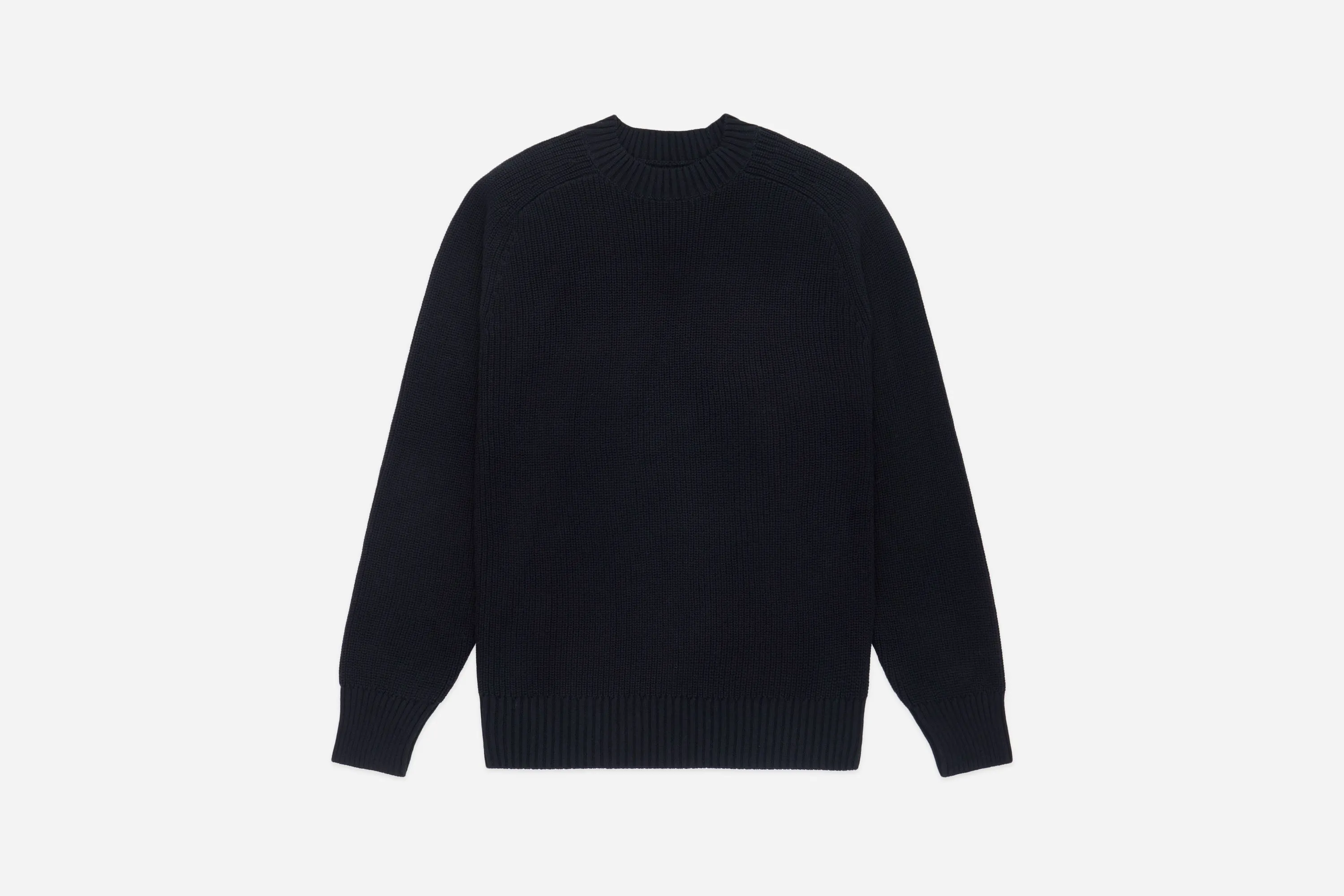 Cotton Crewneck Sweater ~ Black