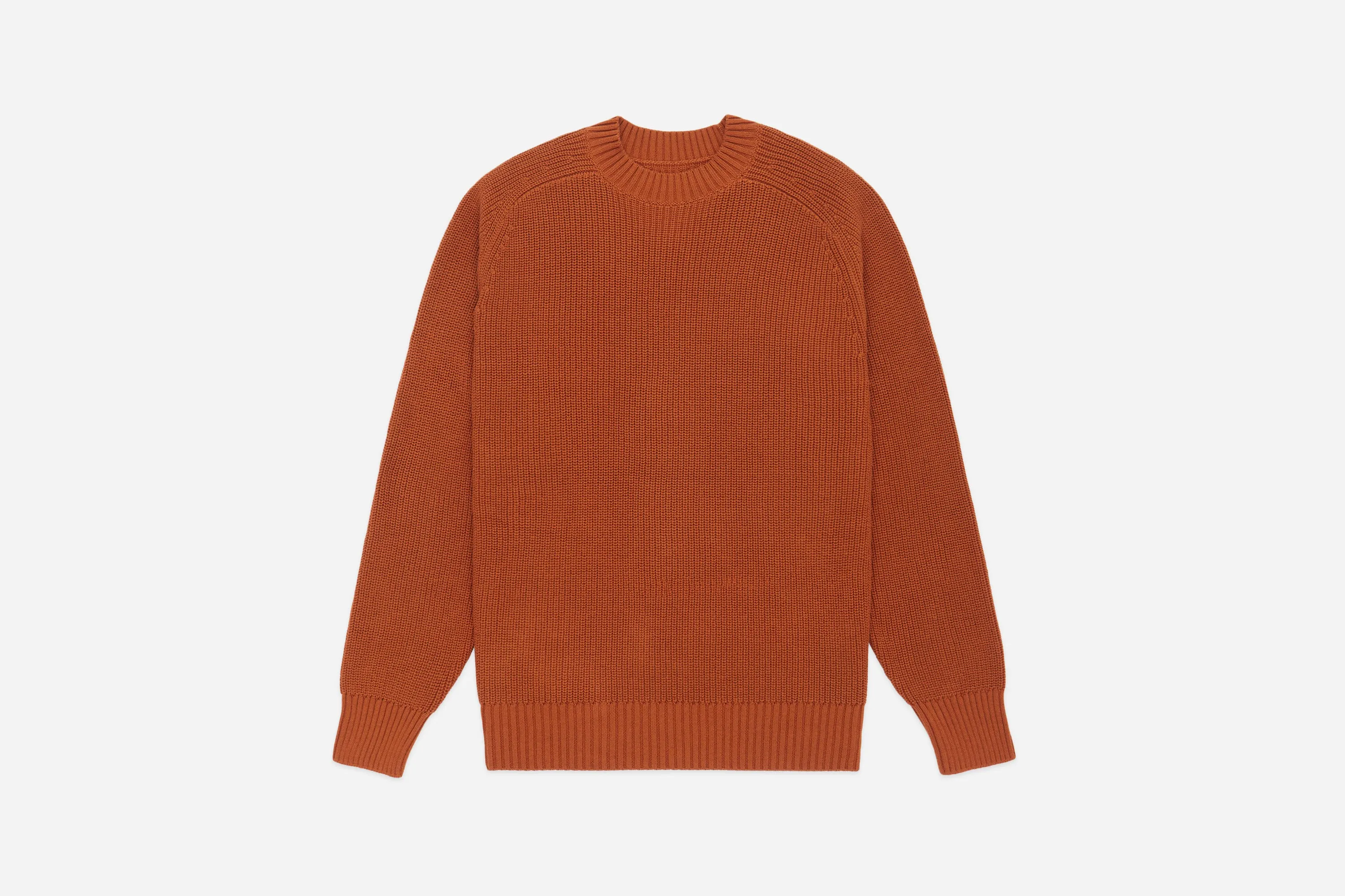 Cotton Crewneck Sweater ~ Rust